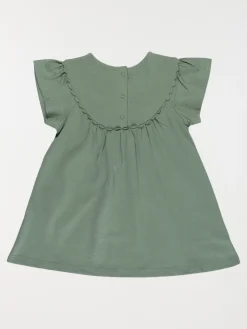 Robe brodée tilleul grisé fille (3-36M)