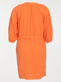 Robe broderies femme grande taille