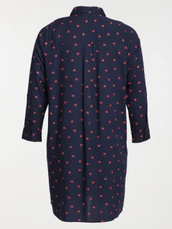 Robe chemise coeur grande taille femme