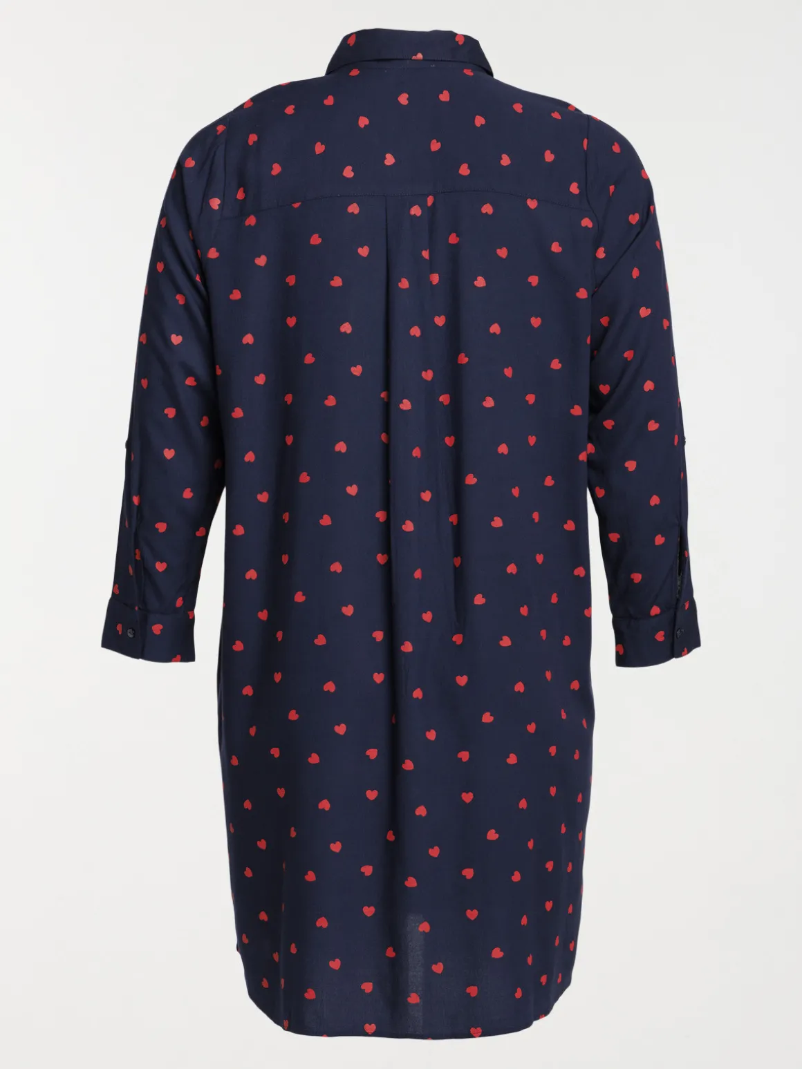 Robe chemise coeur grande taille femme