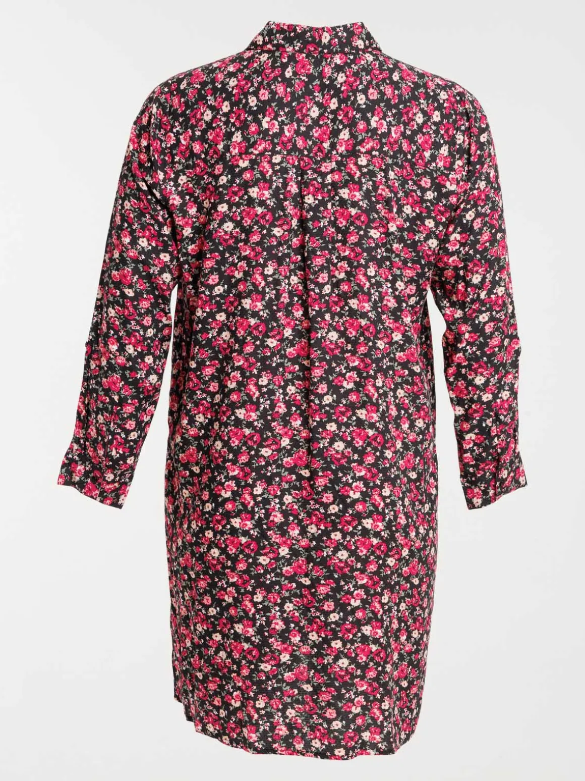 Robe chemise fleurie grande taille femme