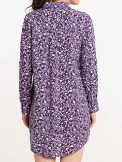 Robe chemise imprimée fleurie femme