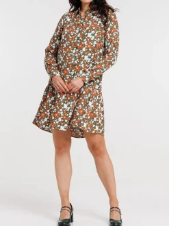 Robe chemise imprimée fleurie femme