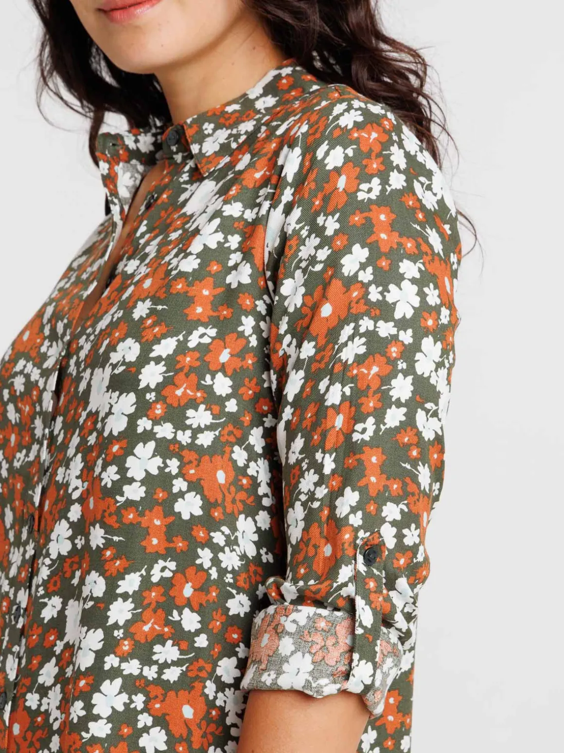 Robe chemise imprimée fleurie femme