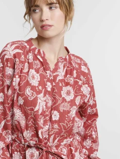 Robe chemise imprimée fleurie femme