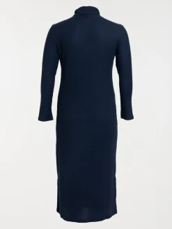Robe col roulé grande taille femme