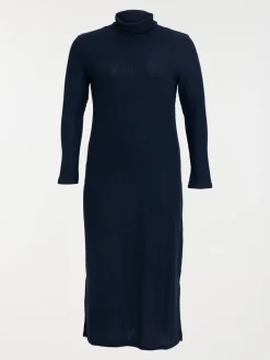 Robe col roulé grande taille femme