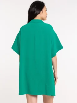 Robe courte femme vert bosphore