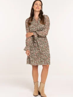 Robe courte fleurie femme