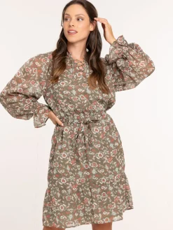Robe courte fleurie femme