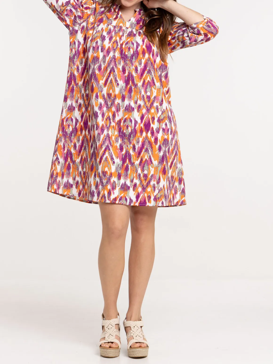 Robe courte imprimée femme