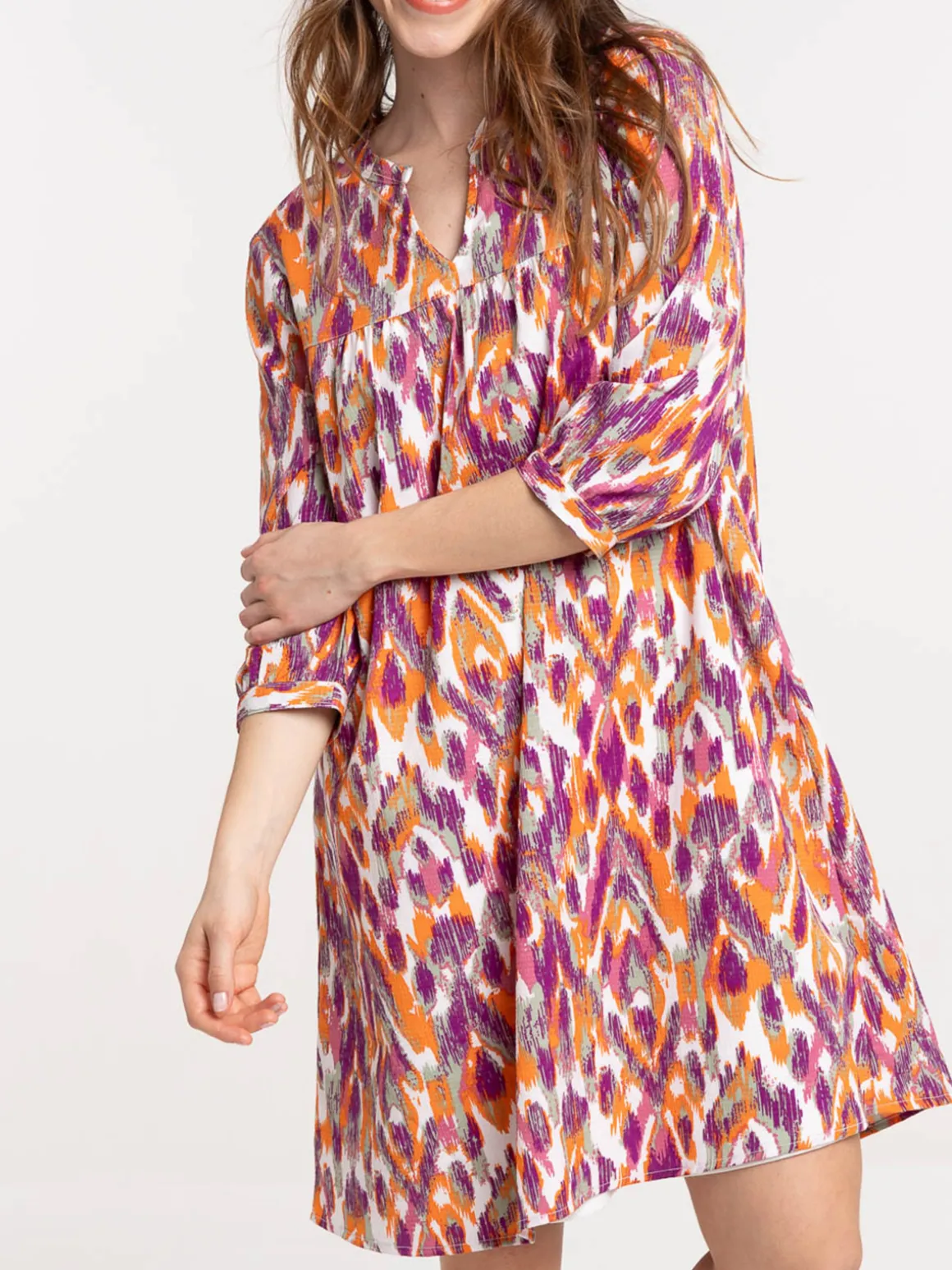 Robe courte imprimée femme