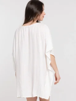 Robe courte rayée femme