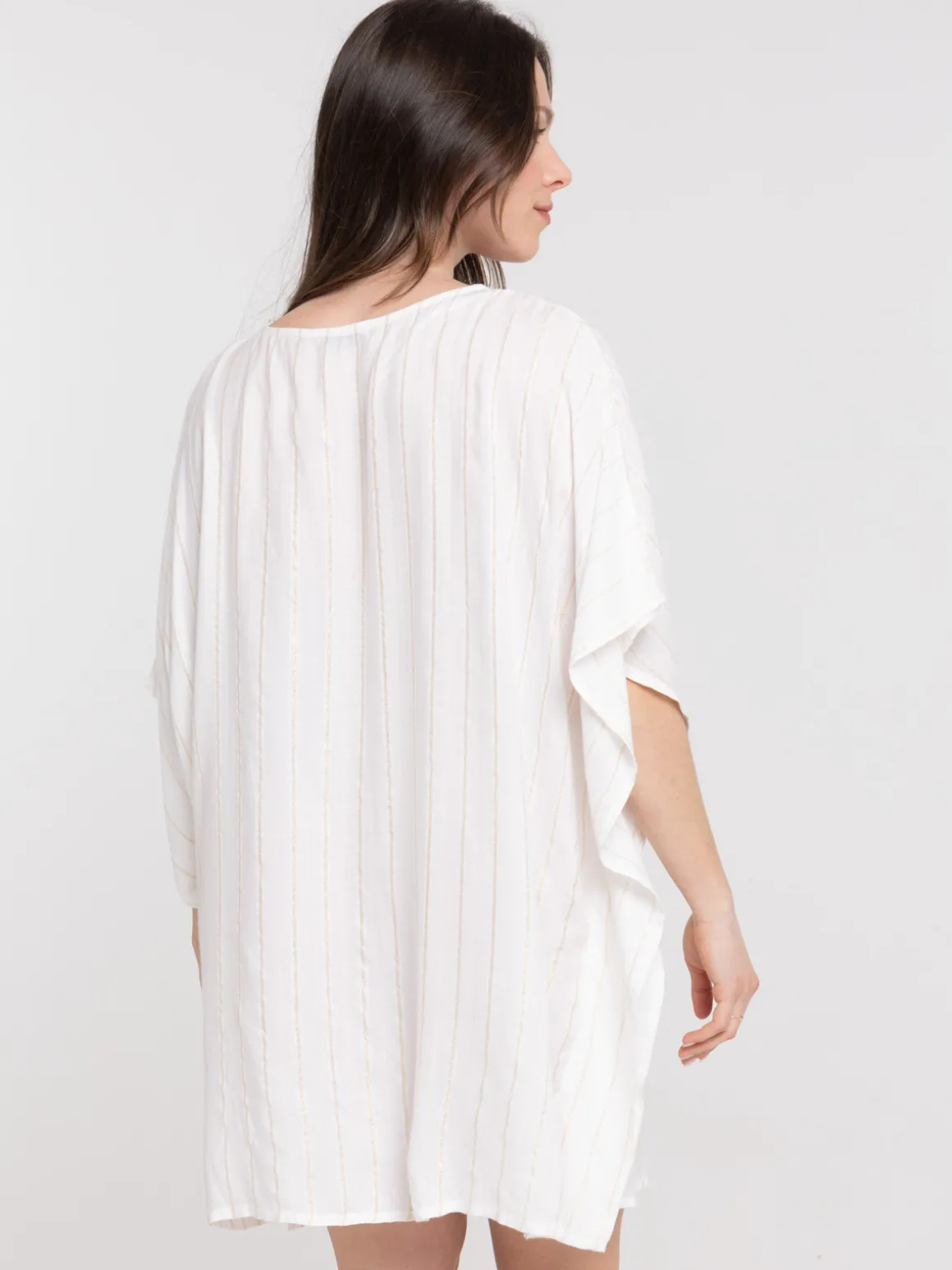 Robe courte rayée femme