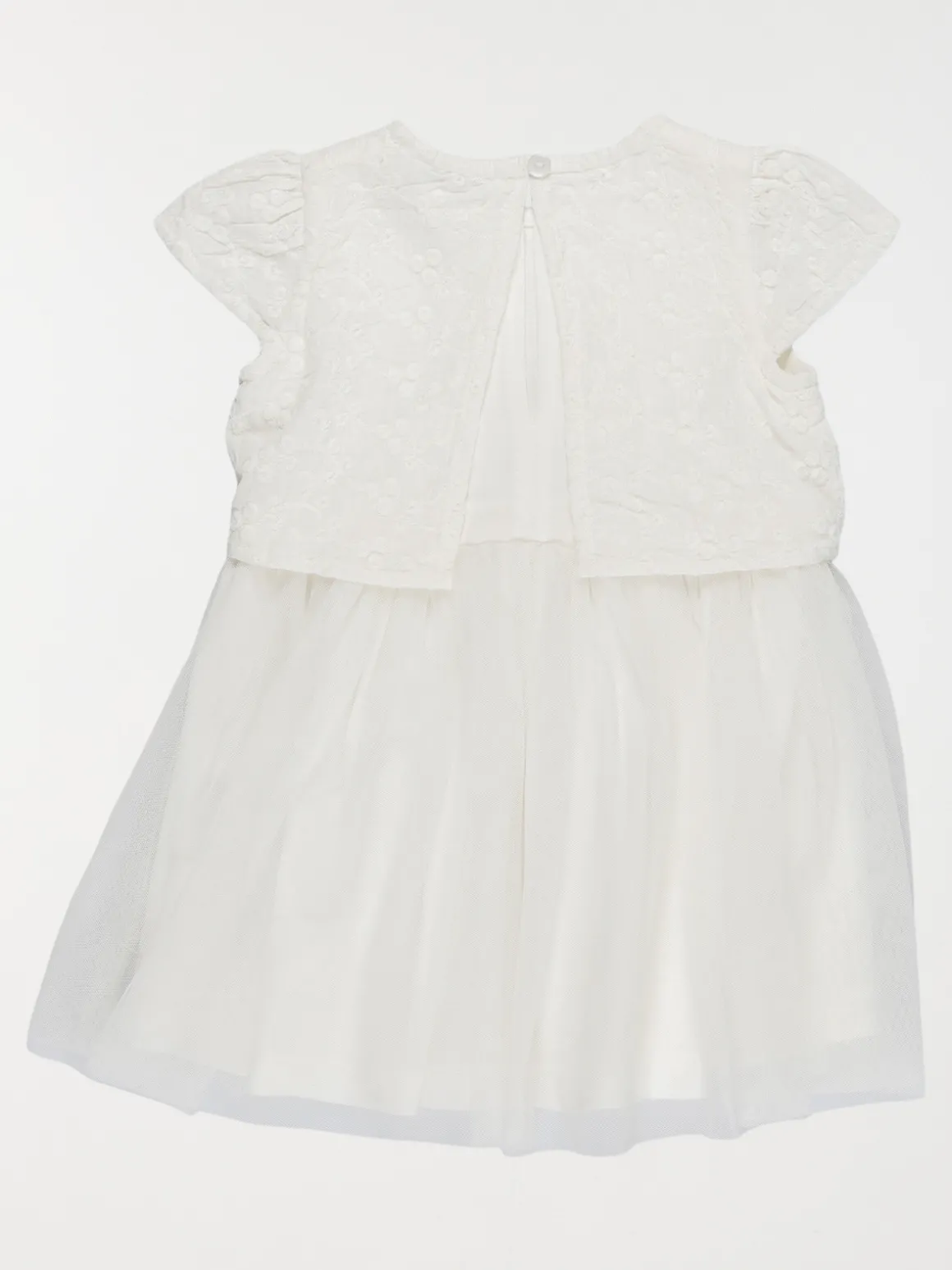 Robe écru avec broderie fille (3-36M)