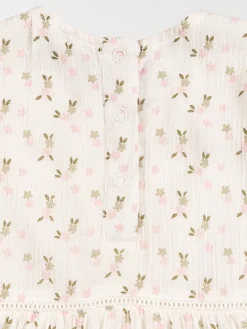 Robe écru fleurie fille (3-24M)