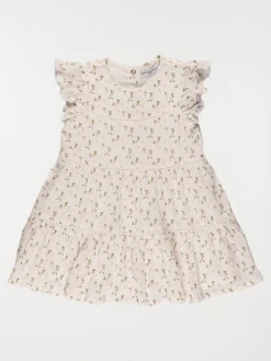 Robe écru fleurie fille (3-24M)