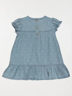 Robe denim à pois fille (3-24M)
