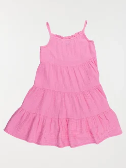 Robe double gaz de coton fille (3-12A)