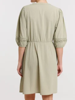 Robe détail broderie anglaise femme