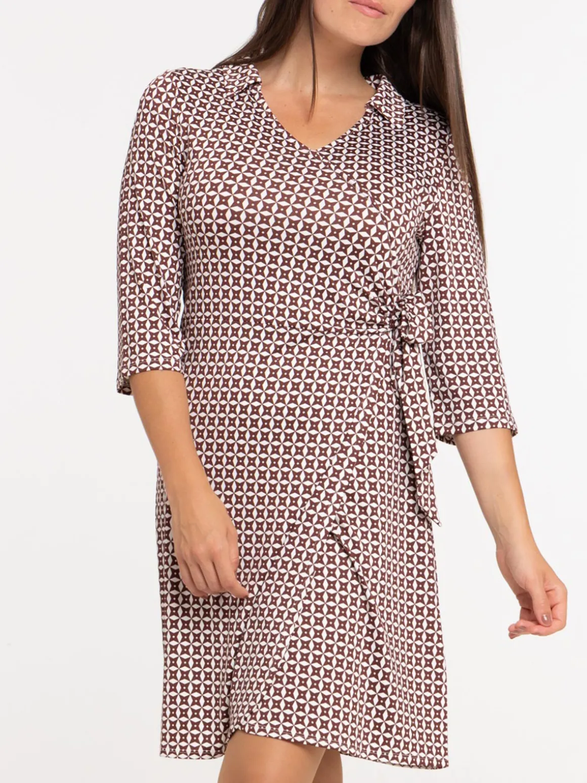 Robe effet portefeuille imprimée femme