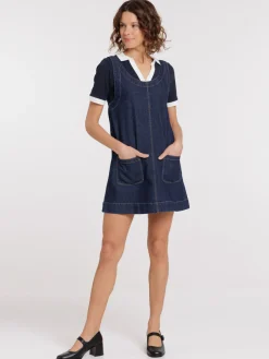 Robe en jean brut femme
