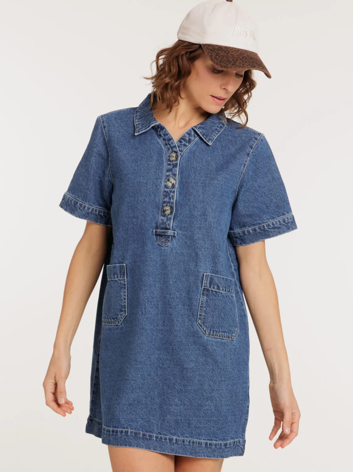 Robe en jean stone femme