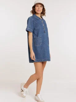 Robe en jean stone femme