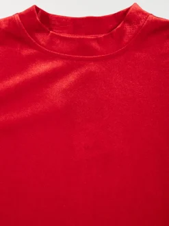 Robe en velours rouge fille (10-16A)