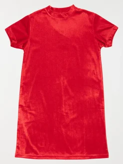 Robe en velours rouge fille (10-16A)