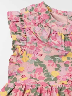 Robe fleurie rose perle fille (3-36M)