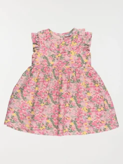 Robe fleurie rose perle fille (3-36M)