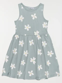 Robe fleurie sans manches fille (3-12A)