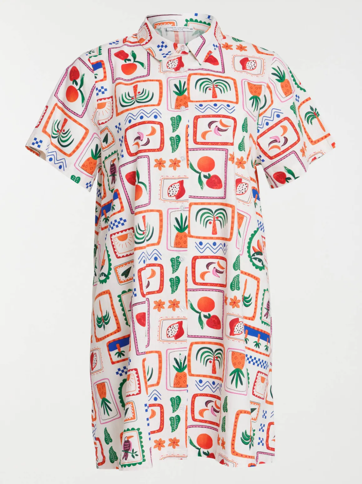 Robe imprimé timbre grande taille femme