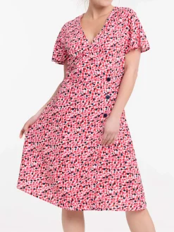 Robe imprimée boutonnée femme