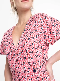 Robe imprimée boutonnée femme