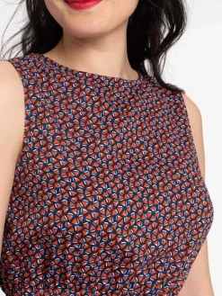 Robe imprimée graphique femme