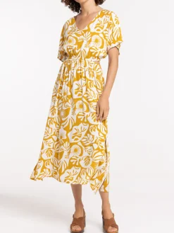 Robe longue imprimée femme