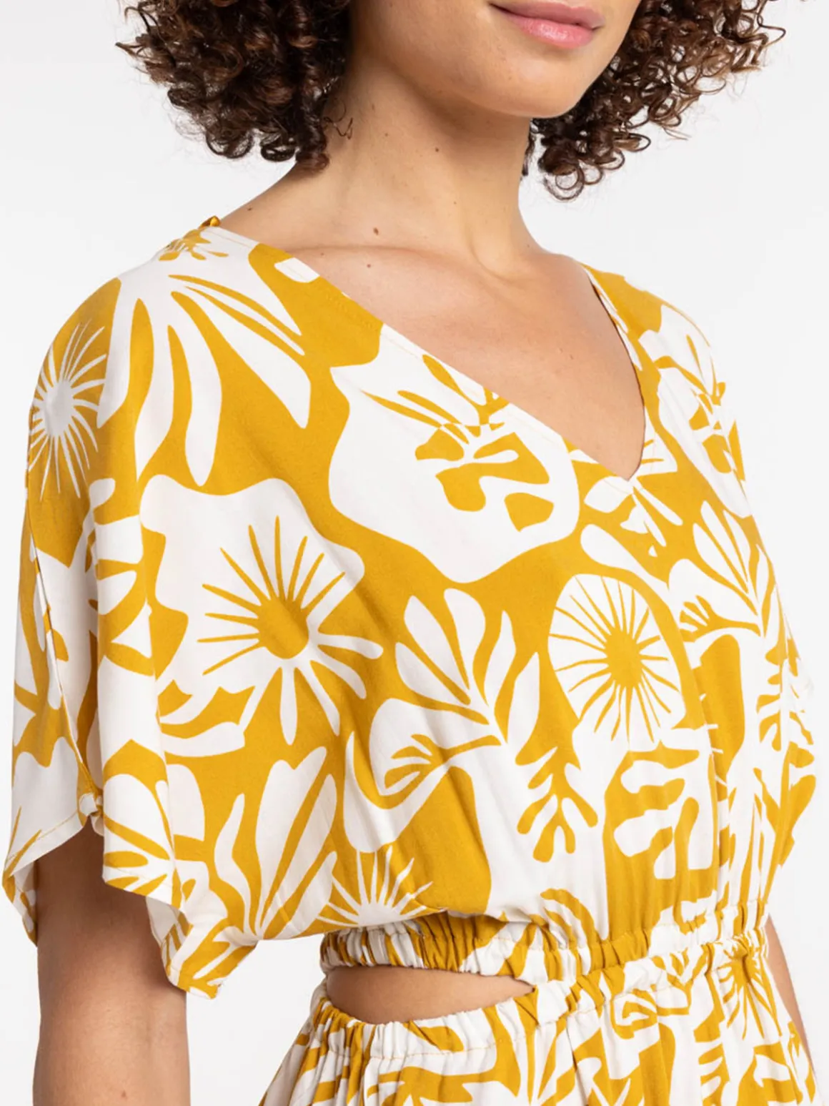 Robe longue imprimée femme