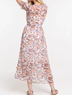 Robe longue imprimée fleurie femme