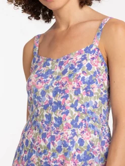 Robe longue imprimée fleurie femme