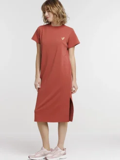 Robe longue motif coeur doré femme