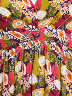 Robe longue motif grande taille femme