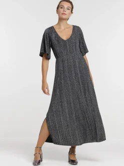 Robe longue noire femme