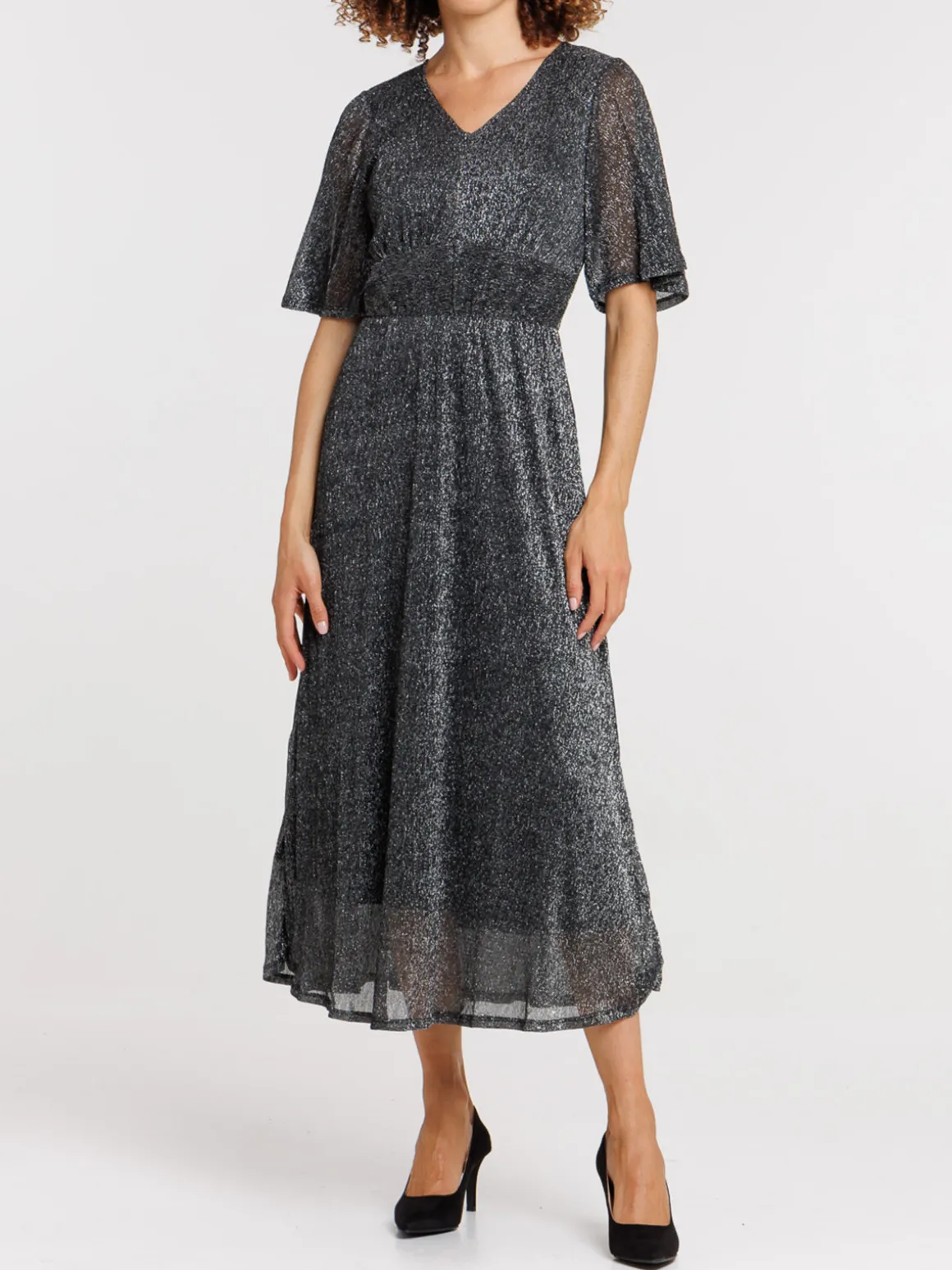 Robe longue noire femme