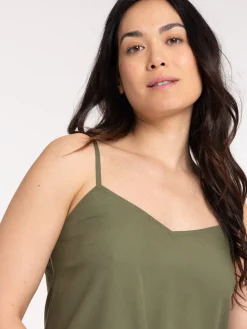 Robe longue satinée trèfle femme