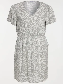 Robe motif ethnique grande taille femme