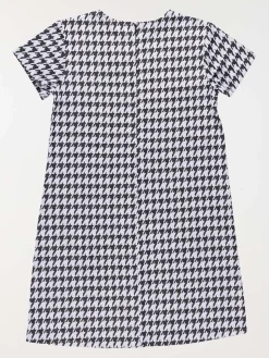 Robe pied de poule noir fille (XXS-M)