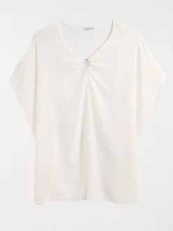 Robe plage écru grande taille femme