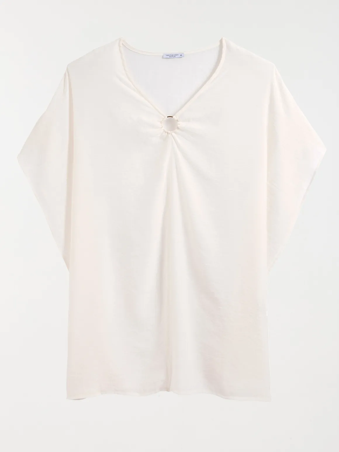 Robe plage écru grande taille femme